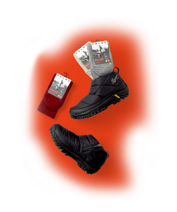 Danner(ダナー) フレッド ロー スノーブーツ "FREDDO LO B200 PF"/FALKE(ファルケ)ウォーキーライト ソックス "WALKIE LIGHT"