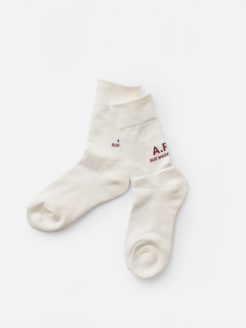 RUE MADAME ロゴ ショートソックス "CHAUSETTE MIKE FEMME" 25225-1-09020