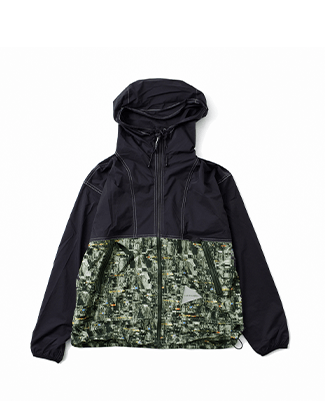 and wander(アンドワンダー)耐久撥水 PERTEX プリント ウインド ジャケット 「PERTEX printed wind jacket」 574-4121110