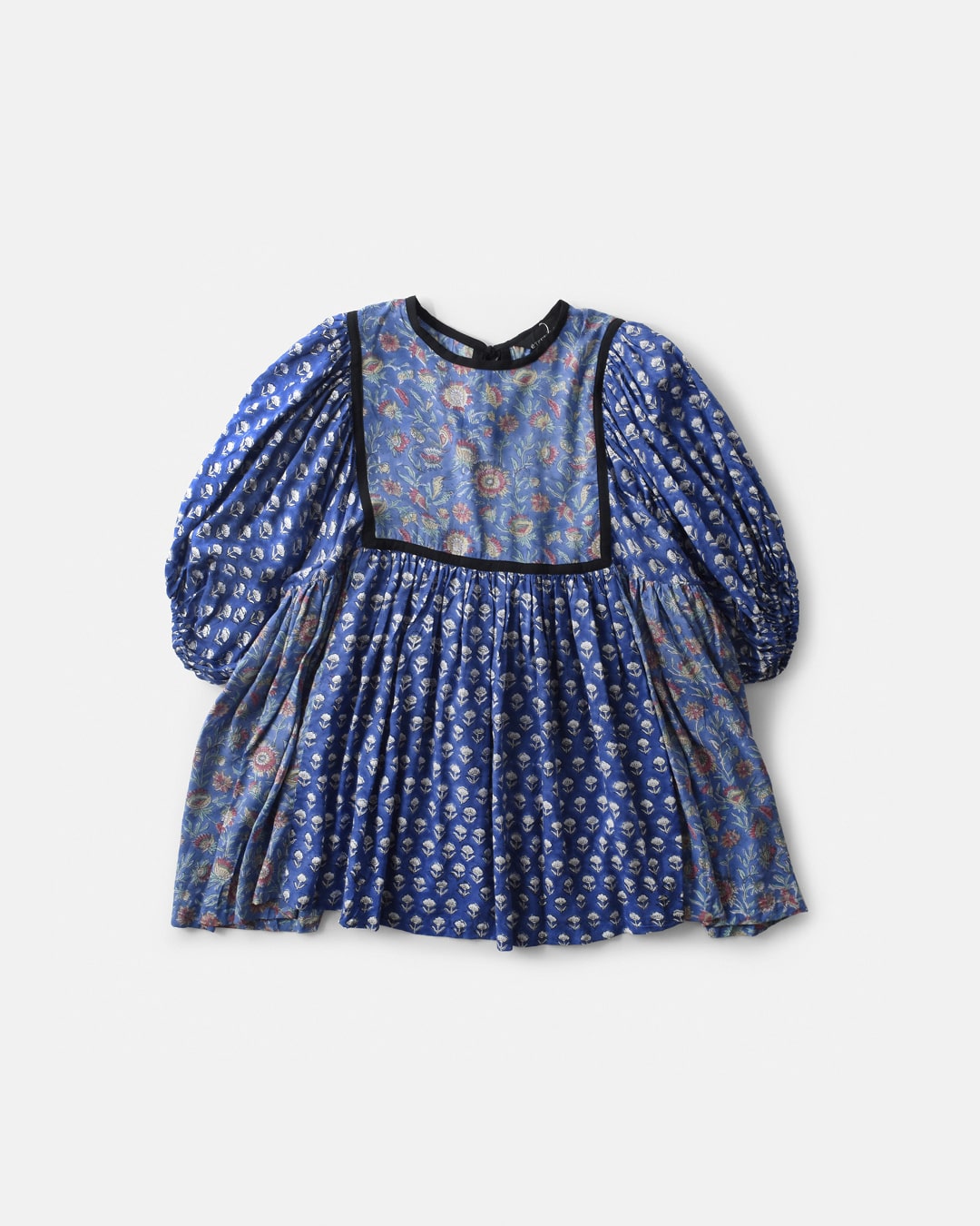 soi-e(ソア)木版 プリント 切替 ギャザー ブラウス 811308