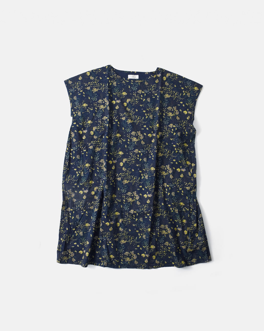 SOIL(ソイル)コットン フラワープリント クルーネック バックサイド ギャザー ドレス nsl24073