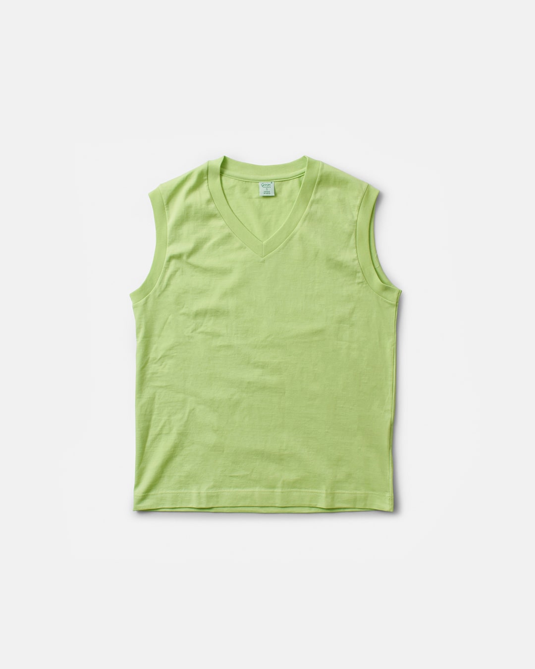 GICIPI(ジチピ)コットン Vネック ノースリーブ Tシャツ “ACCIAIO” 2414p