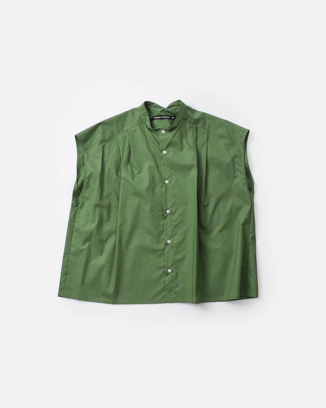 nicholson&nicholson(ニコルソンアンドニコルソン)コットン ポプリン ショートスリーブ ボウタイ ブラウス “SMILE POPLIN” smile-poplin