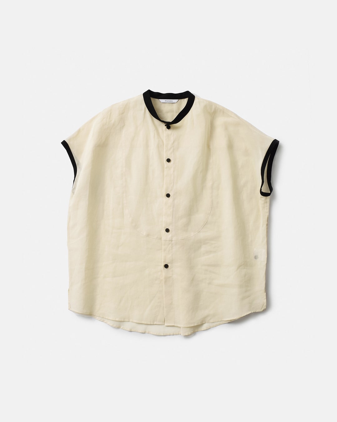 HOSHII TO DEAU(ホシイトデアウ)×manon(マノン)<br>aranciato別注 オーガンジー フレンチスリーブ クレリック ブラウス mnn-spsh-019