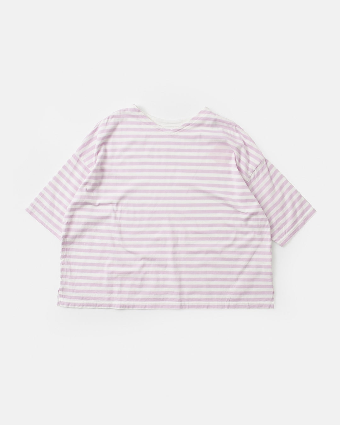 HOSHII TO DEAU(ホシイトデアウ)40/2 クラシック天竺 コットン ボーダー 2way 半袖 プルオーバー 637036