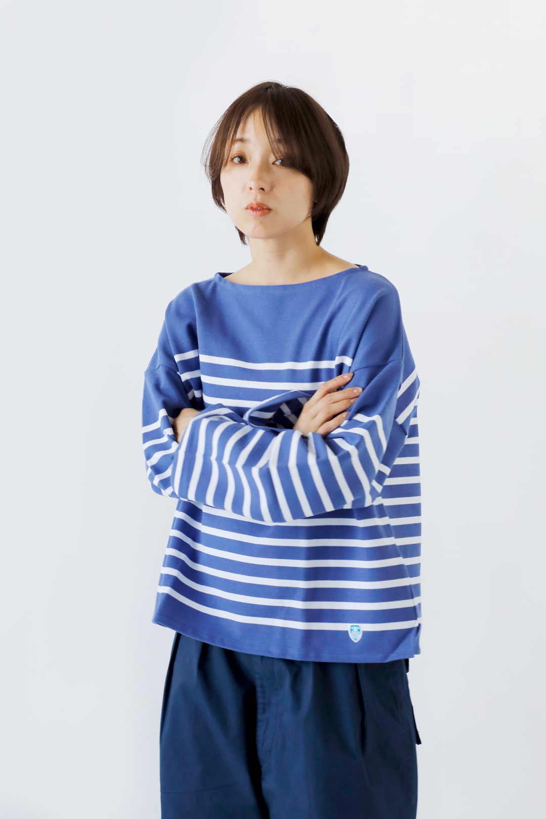 ORCIVAL ワイドボートネックプルオーバー