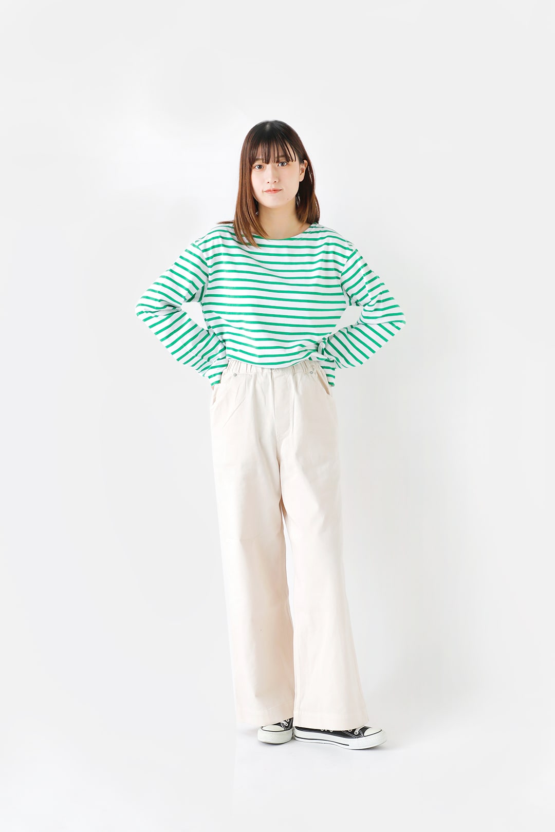 shinzone コットンマリンボーダーTシャツ