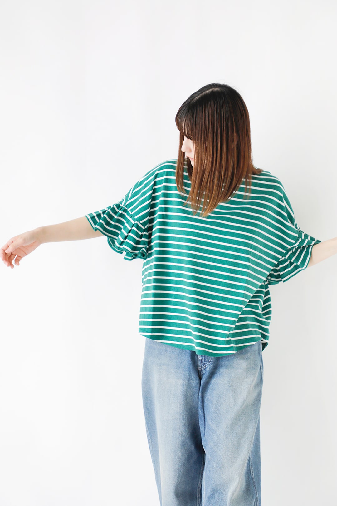 kelen フリルスリーブデザインプルオーバー