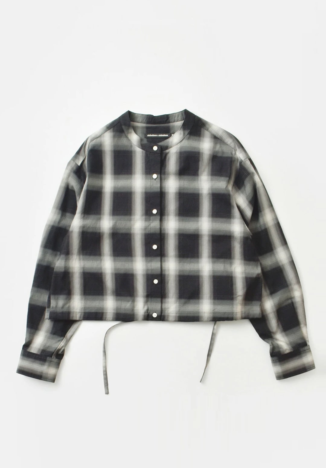 nicholson&nicholson バンドカラー シャツ