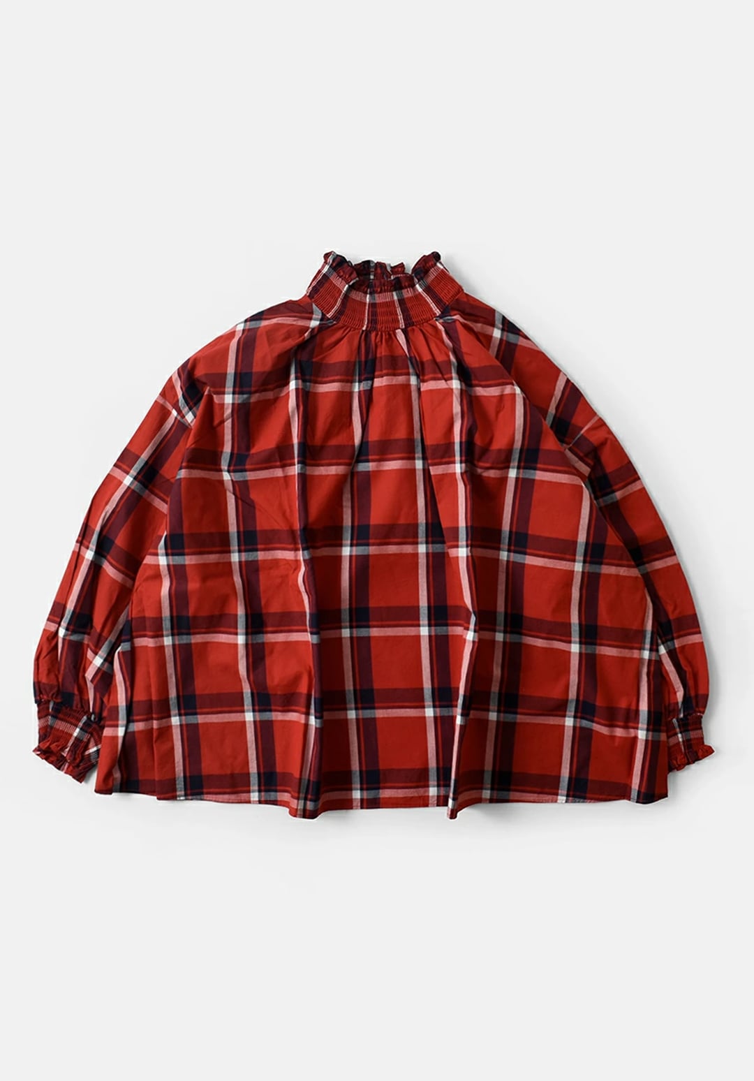 universal tissu シャーリング ブラウス