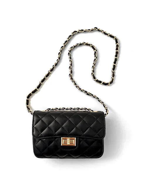 カウレザー チェーン ショルダーバッグ