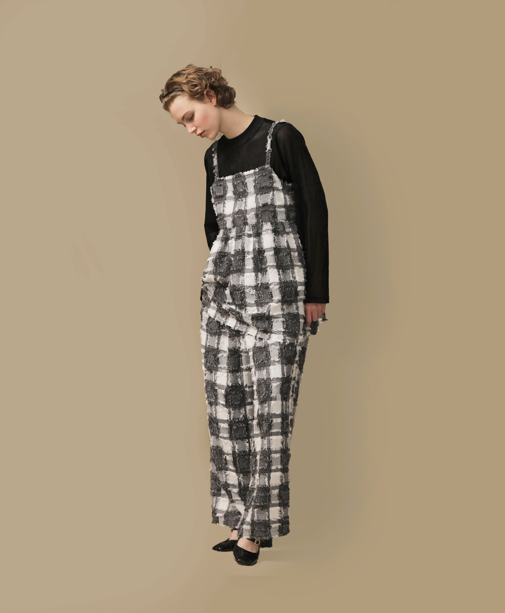 kelenメッシュベロアトップス