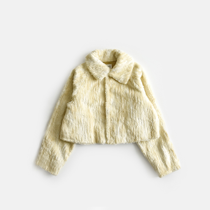 RHODOLIRIONオリジナル刺繍 ファー ブルゾン