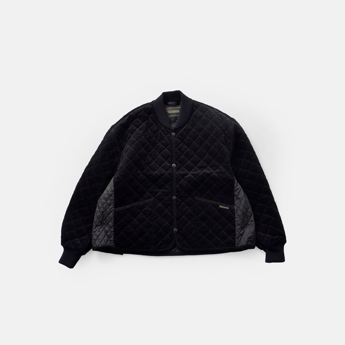 LAVENHAMベルベット キルティング パネル ボンバー ジャケット