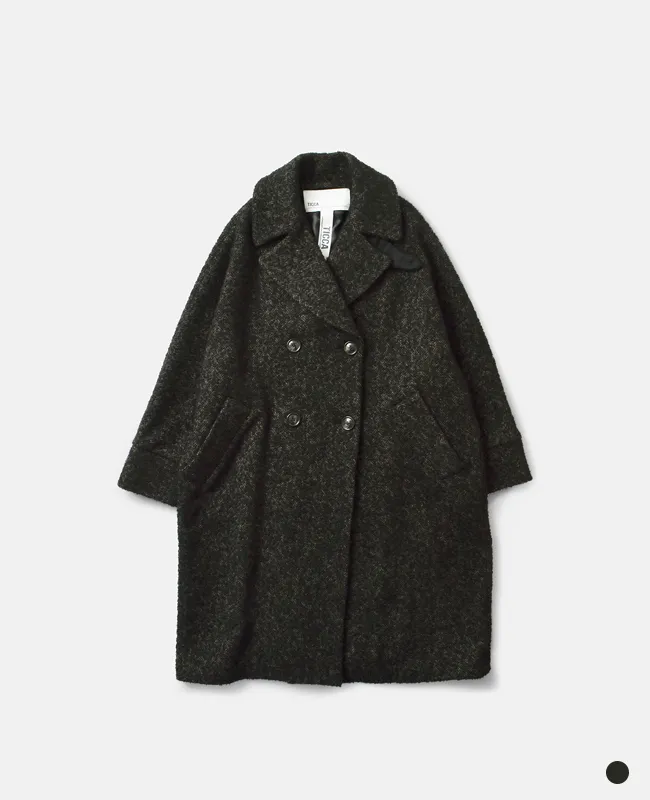 TICCAミックスツイード テント コート
