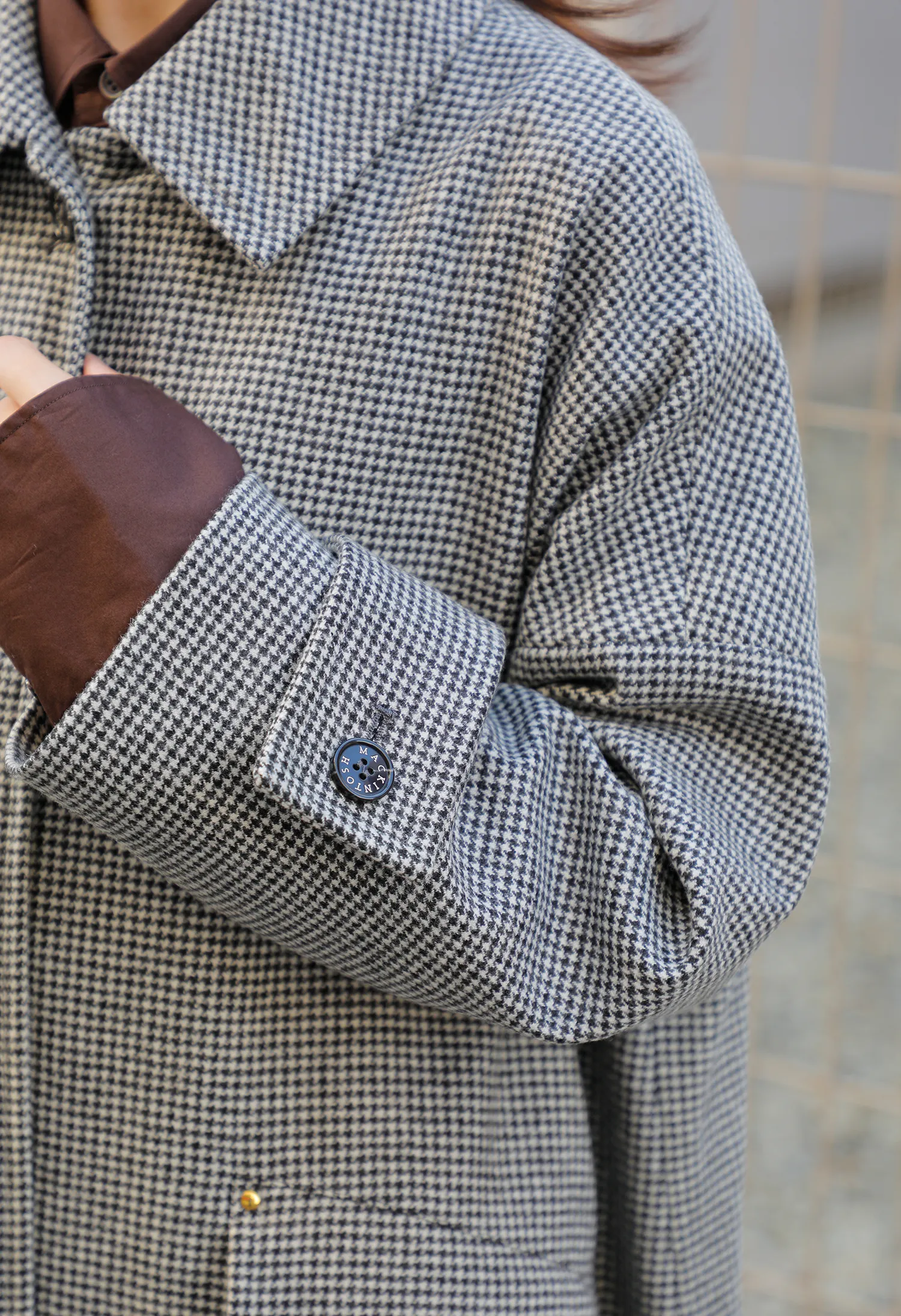 HOSHII TO DEAU×MACKINTOSHaranciato別注 ハウンドトゥース ハンビー ロング コート