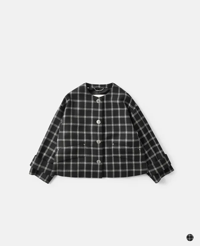 MACKINTOSHハンビー ノーカラー ショートジャケット MB