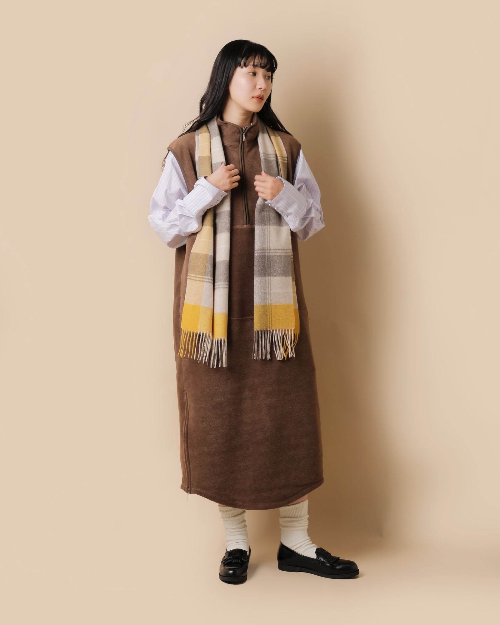 beeeのカシミヤマフラー 4枚目