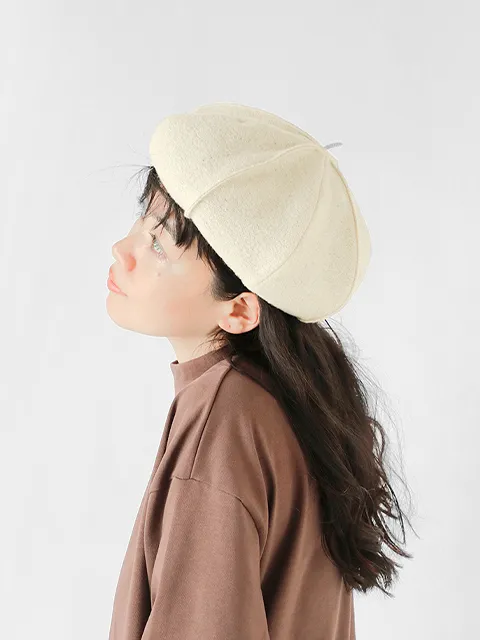 梨地ブークレー ベレー帽