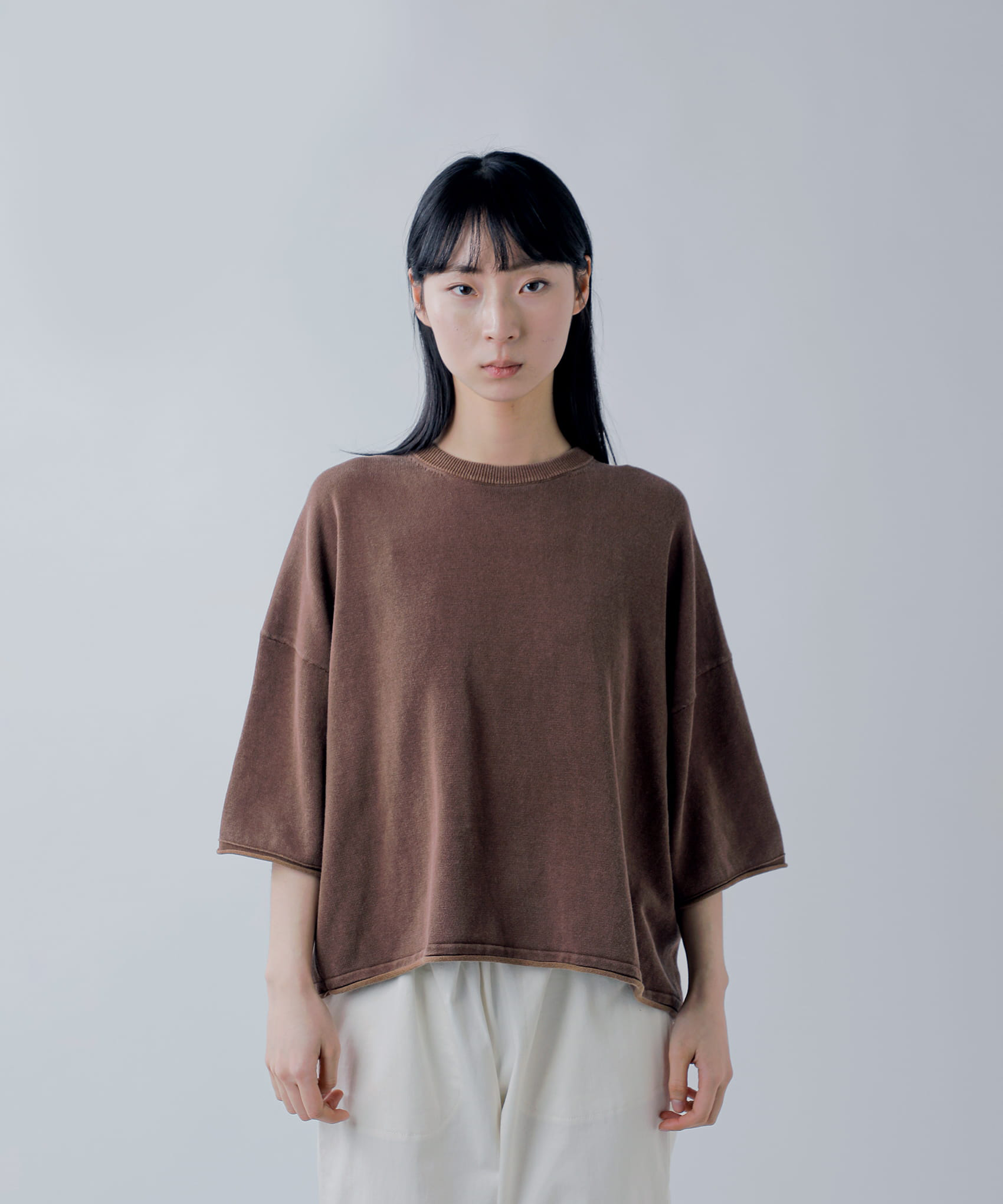 JohnbullドライコットンピグメントニットTシャツ