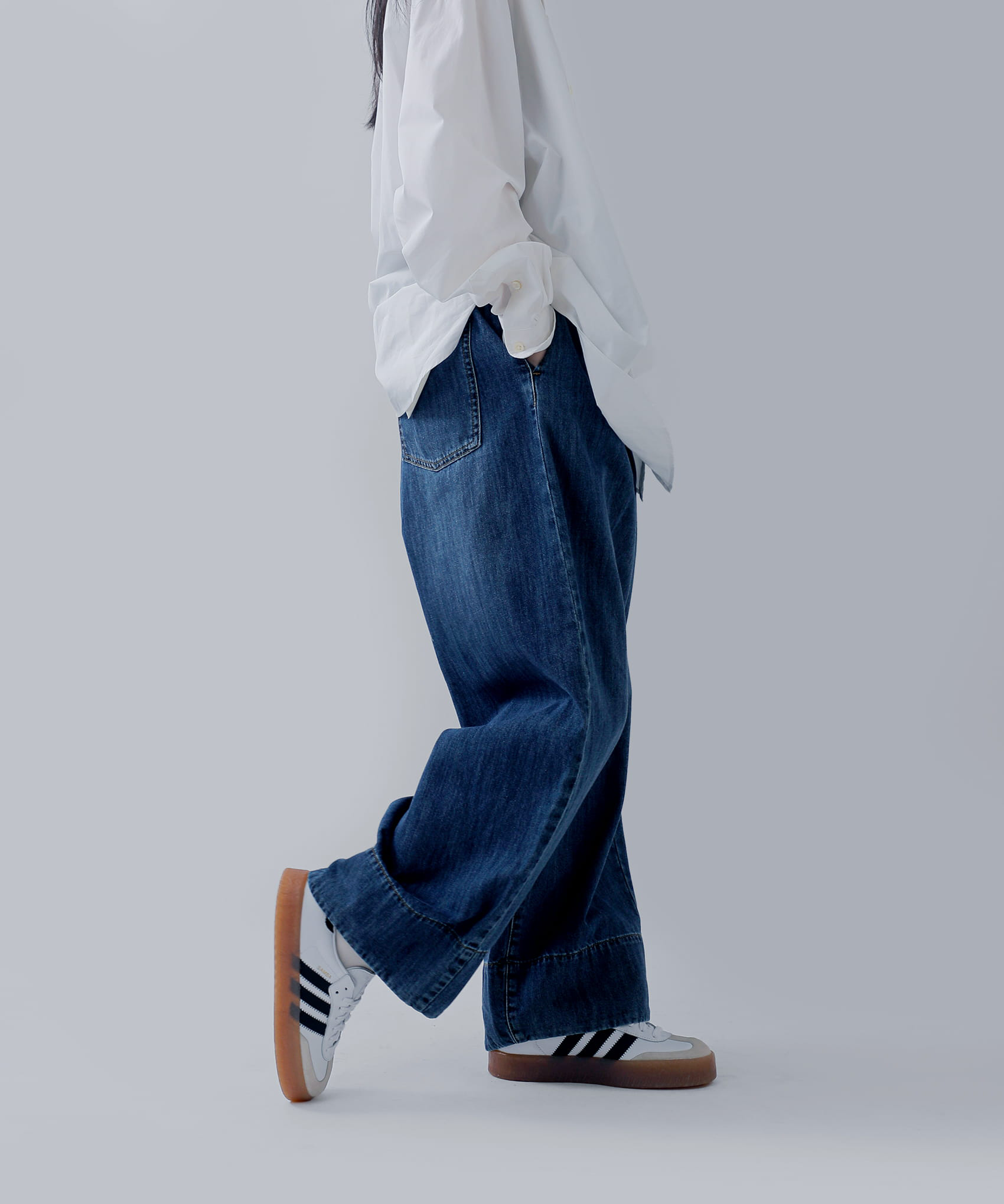 Johnbullコットンライトデニムイージーパンツ