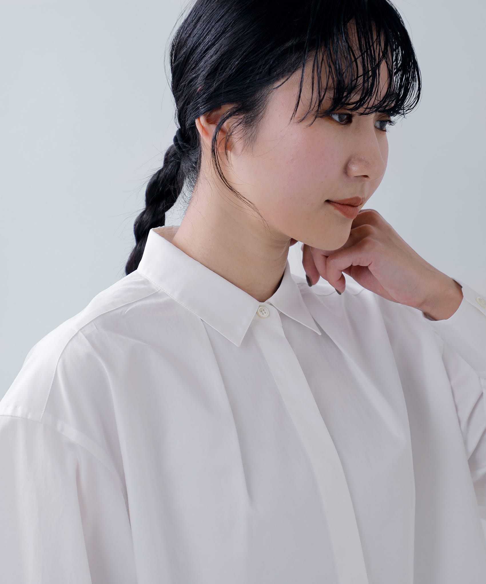 Shinzoneコットン スモールカラー シャツ SMALL