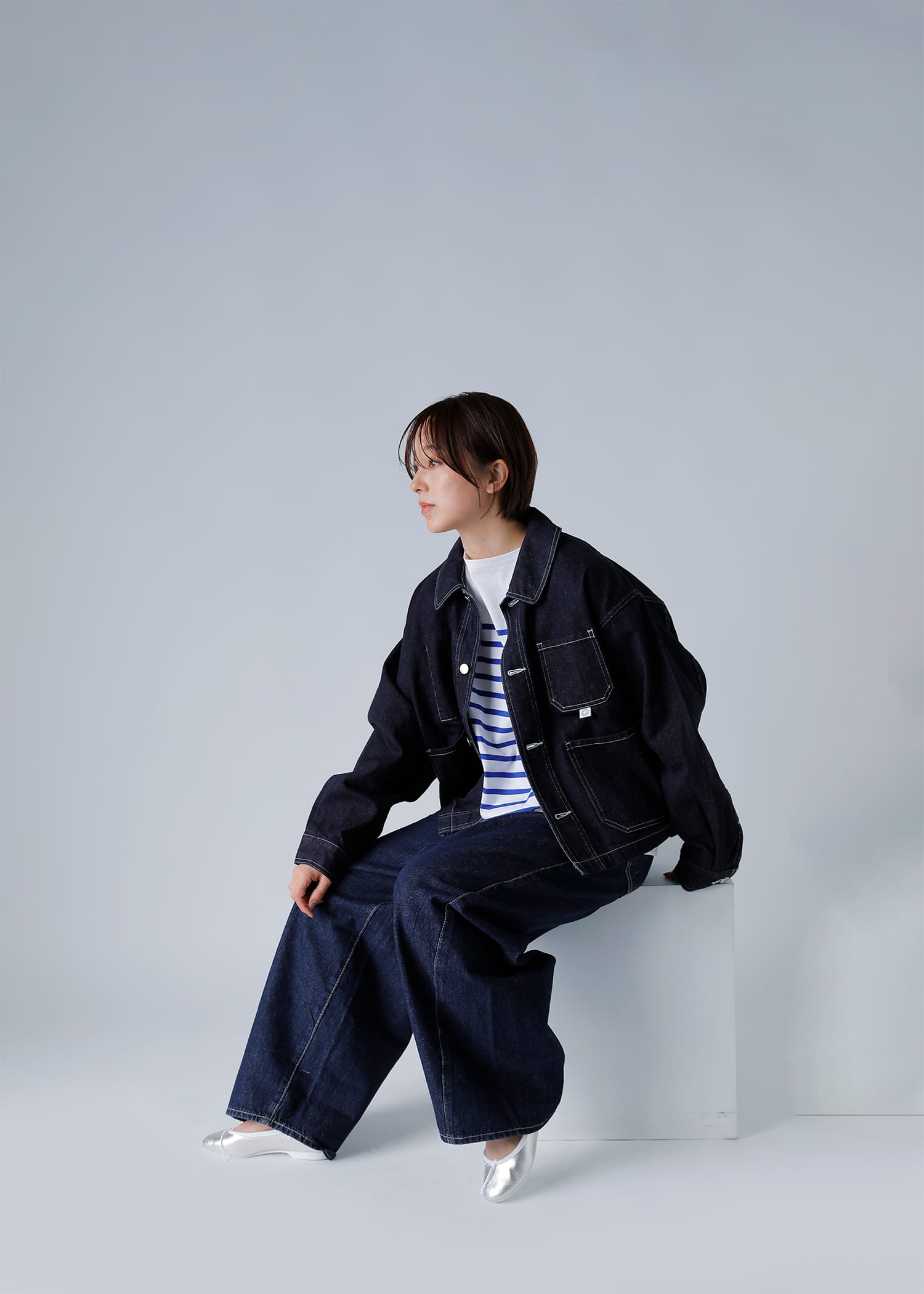 春のデニムジャケットコーディネート