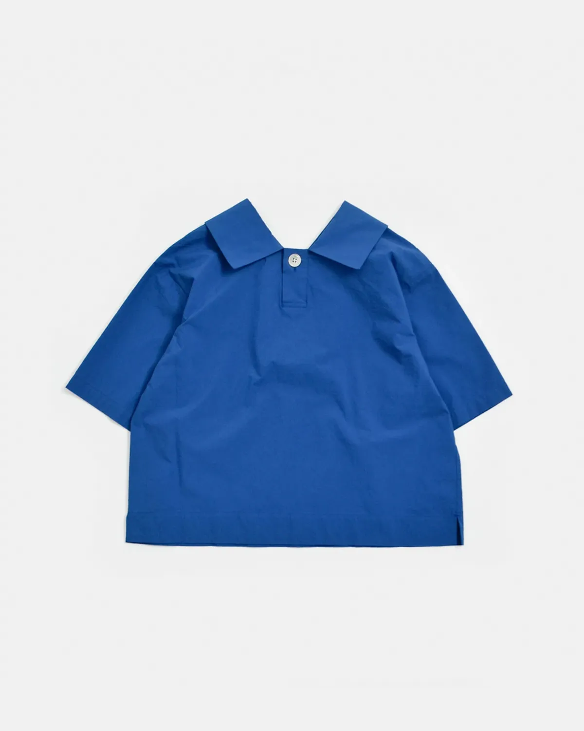 ウォッシュドコットン半袖シャツプルオーバー 着用画像