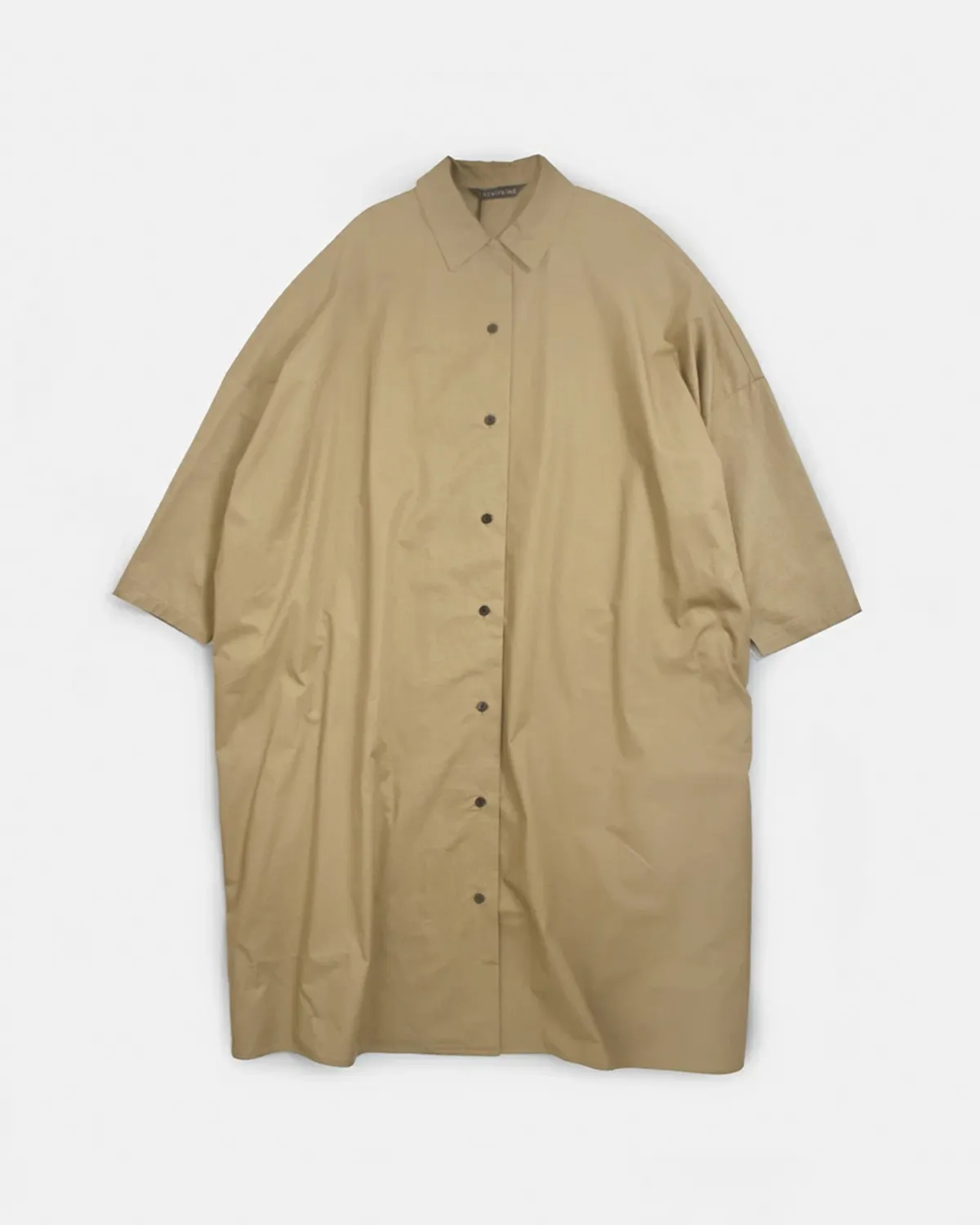 コットンワイドシャツワンピース 着用画像