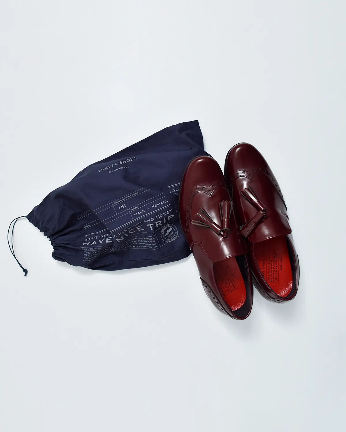 ガラスレザーメダリオンタッセルシューズ 着用画像