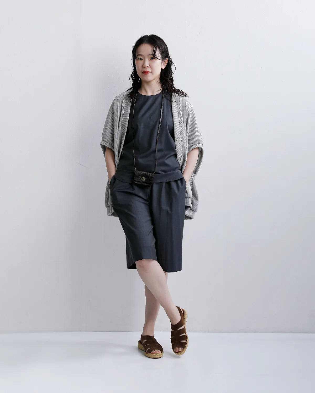 ウールトロキュロットパンツ 物撮り画像