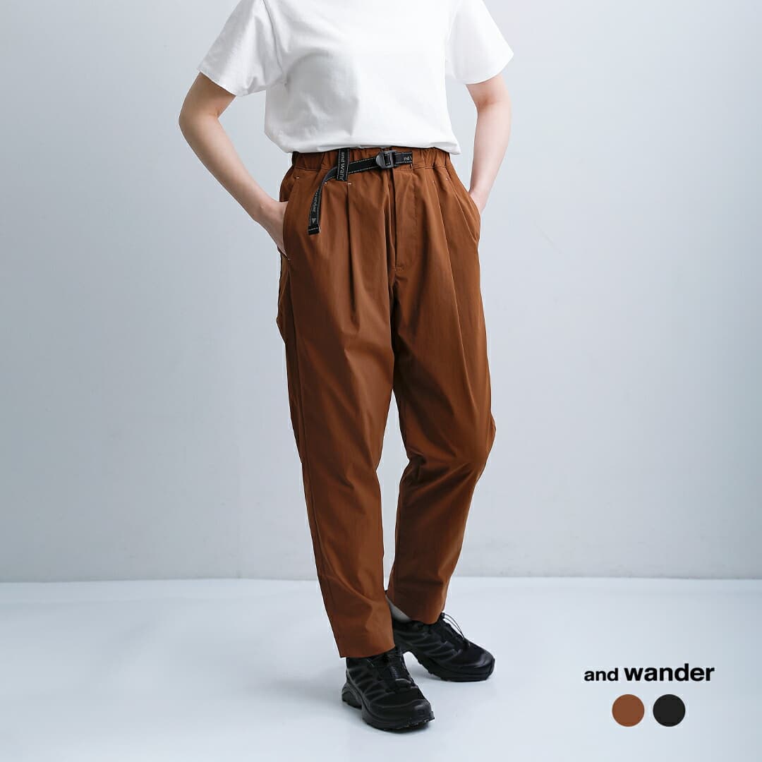 and wander アンドワンダー 速乾 UVカット ストレッチ パンツ UV cut stretch pants 574-6182069 2026ss新作 春夏 レディース【サイズ交換初回無料】