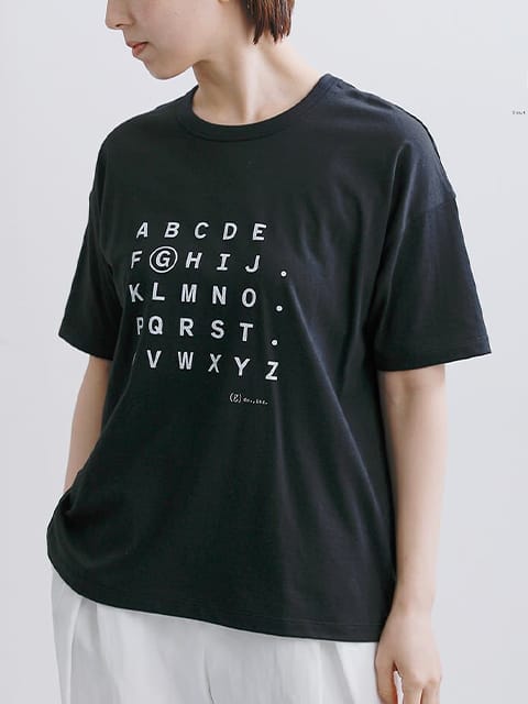 コットン ボックスシルエット プリント Tシャツ CROISSANT