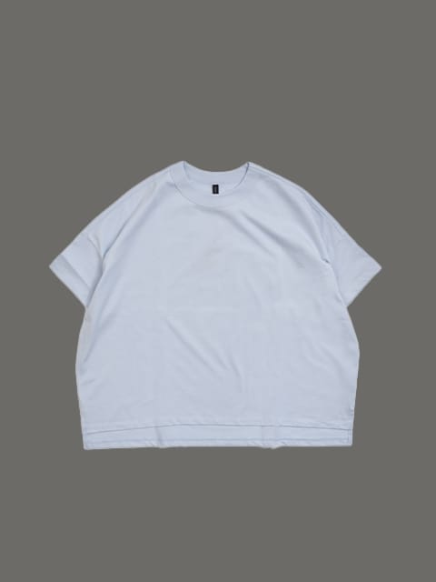 天竺 バイカラー ロゴ 半袖Tシャツ