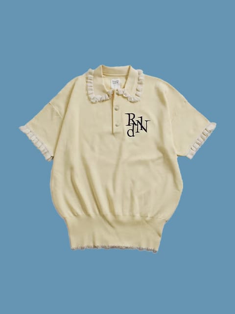 刺繍 半袖ポロシャツ “Embroidery Polo Sweater”