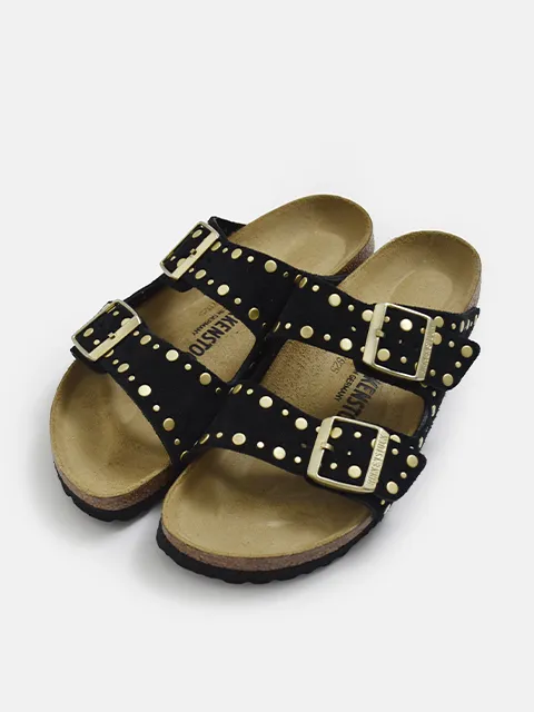 Arizona Rivet Suede Leather Sandals