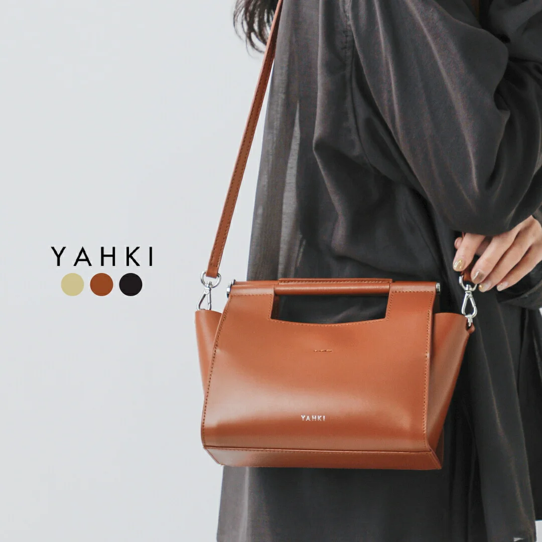 セール【30%OFF】YAHKI ヤーキ ダブルフェイスレザー 2way クロスボディバッグ yh-767 レディース【☆】