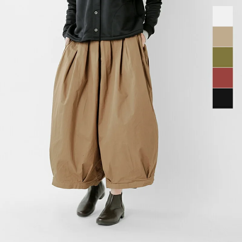 セール【30%OFF】HARVESTY ハーベスティ コットン サーカス キュロット パンツ a21609 レディース【サイズ・カラー交換初回無料】【☆】