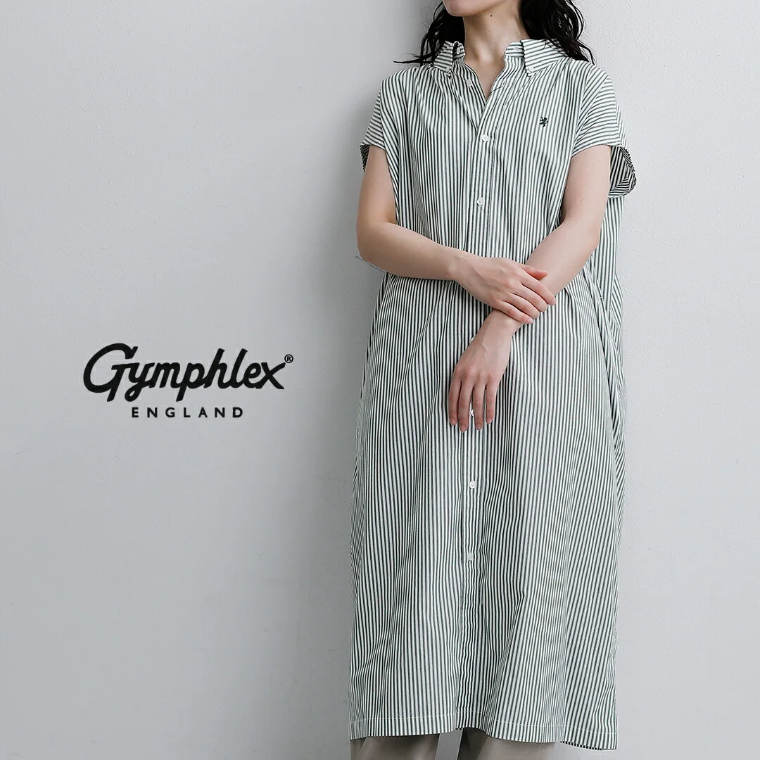 セール【20%OFF】Gymphlex ジムフレックス コットン スリーブレス シャツワンピース gy-b0246mts レディース【海外出荷不可】【☆】