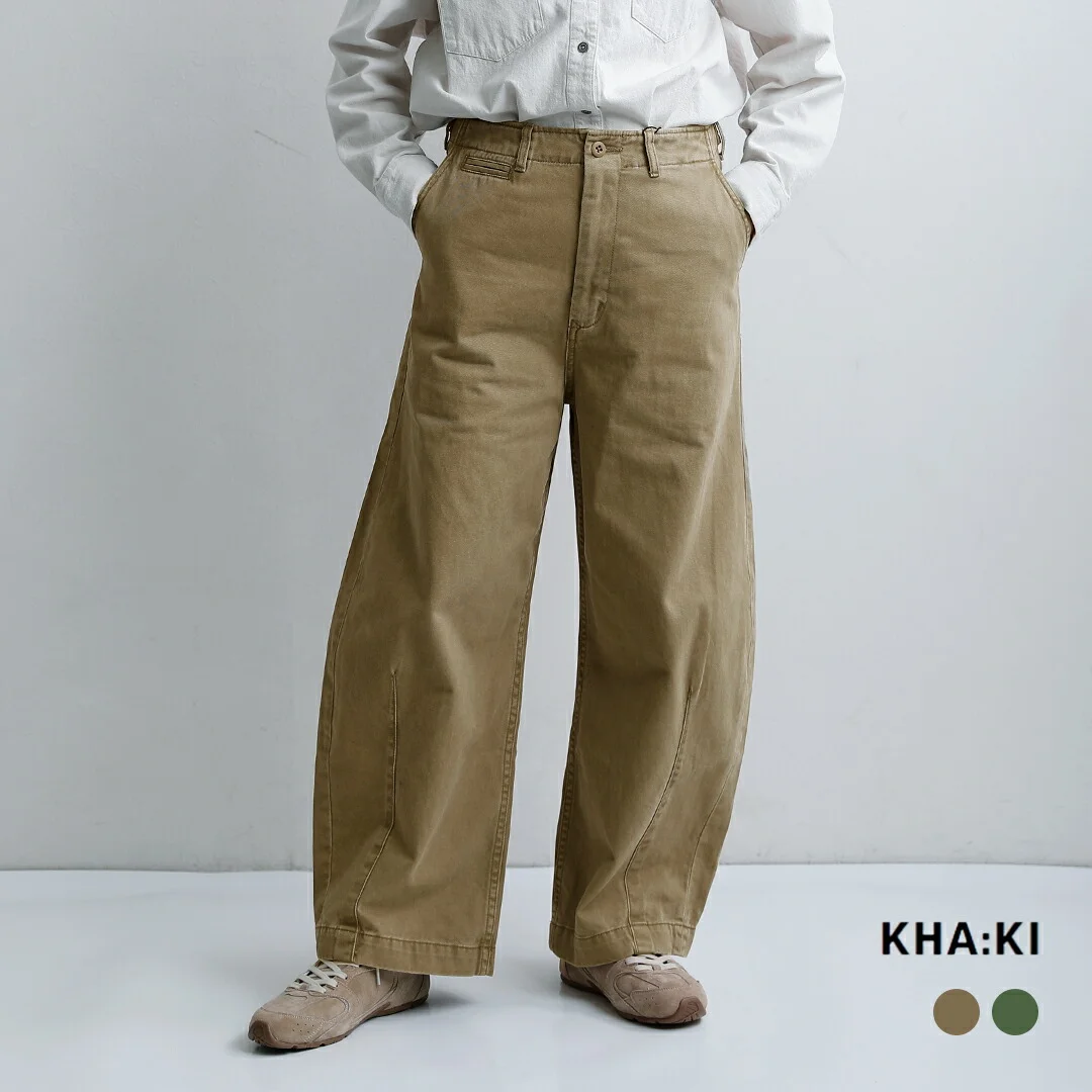 セール【30%OFF】kha:ki カーキ コットン オーバル ワイドトラウザーパンツ “OVAL WIDE TROUSERS” mil26hpt3250 レディース 【サイズ・カラー交換初回無料】【☆】