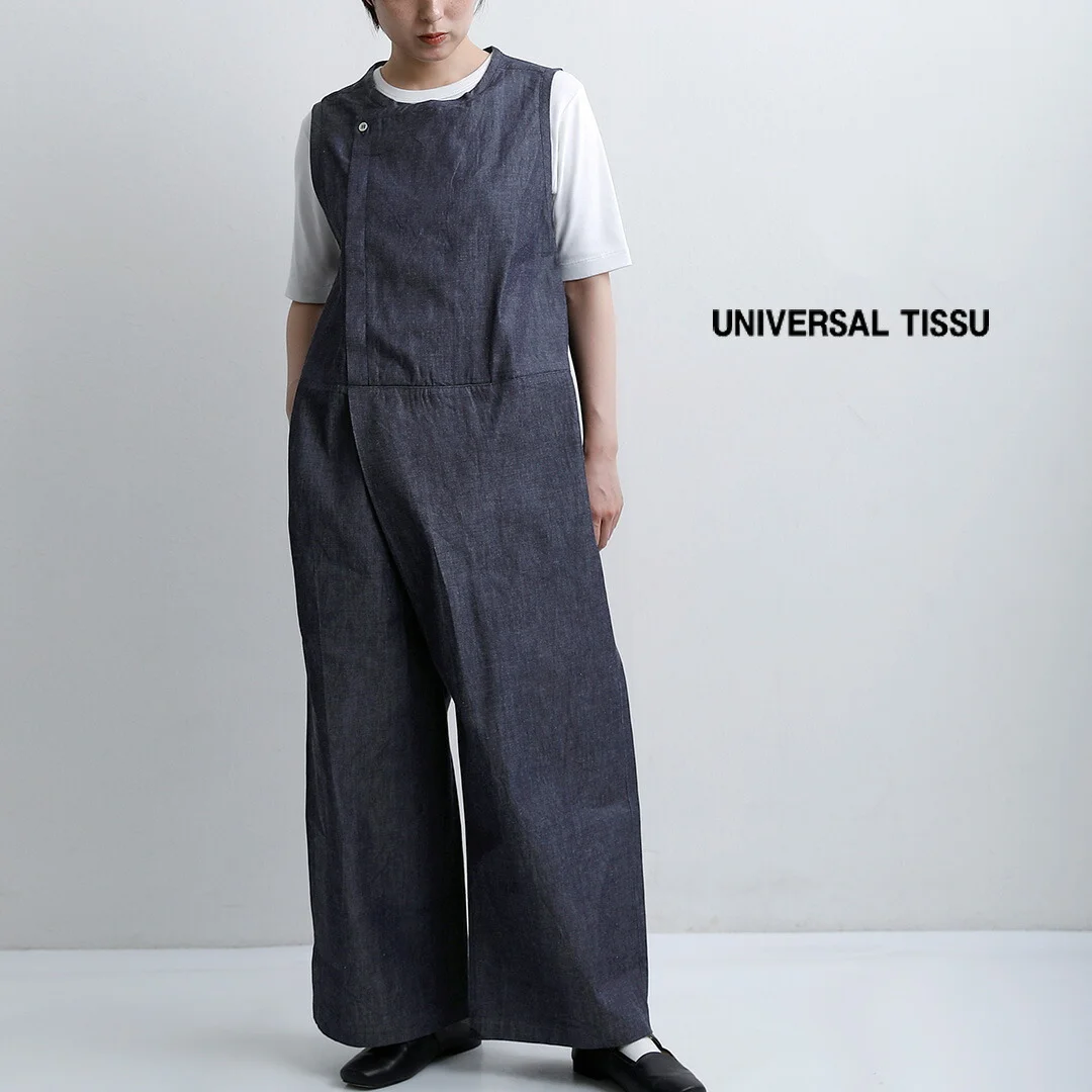 セール【30%OFF】universal tissu ユニヴァーサルティシュ デニム 3D オールインワン ut241pt041 レディース 【サイズ・カラー交換初回無料】【☆】