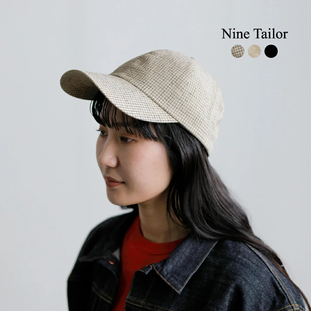 セール【20%OFF】Nine Tailor ナインテイラー リネンコットン ベースボールキャップ “Horsetail Cap” n-1605 ユニセックス【☆】