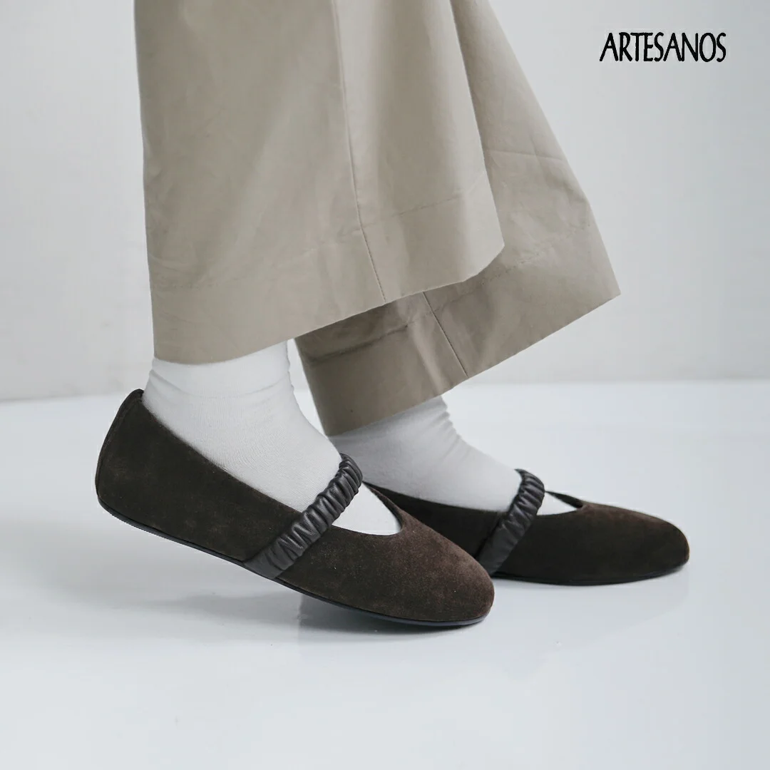 セール【30%OFF】ARTESANOS アルテサノス カウスエードレザー ベルト バレエシューズ gu5-675-af レディース 【サイズ・カラー交換初回無料】【☆】