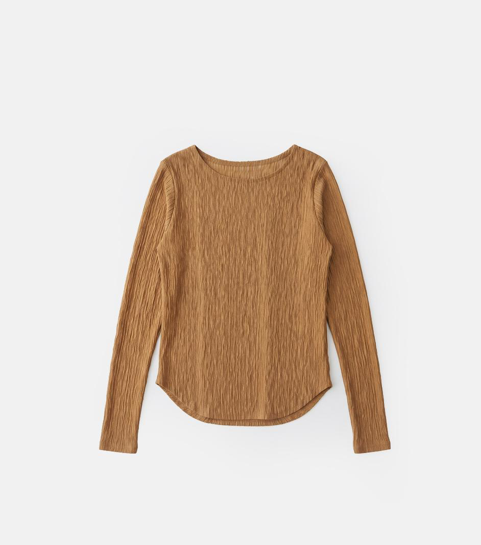 CHIGNONシニヨンシアーベロアストライプトップ