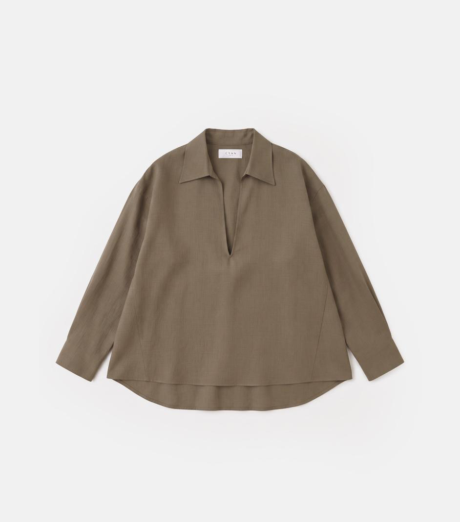 CYANTOKYOシアントーキョーバックフレアスキッパー長袖ブラウス