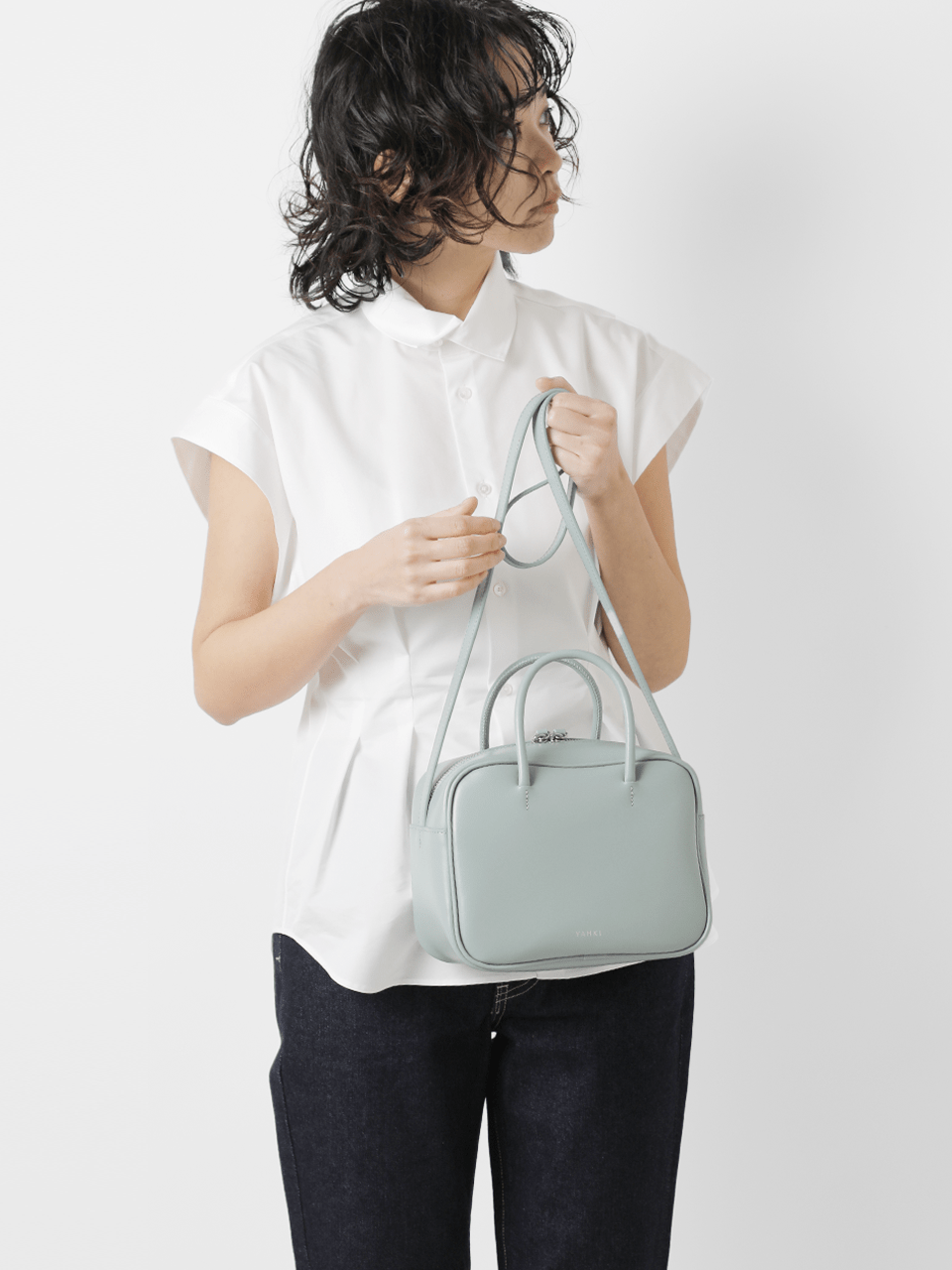 ソフト ダブルフェイス クロスボディバッグ ラージ yh-608