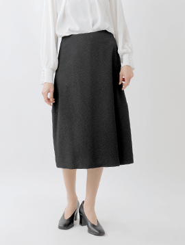 ブークレ ジャガード ブラック ランプ スカート fsk02