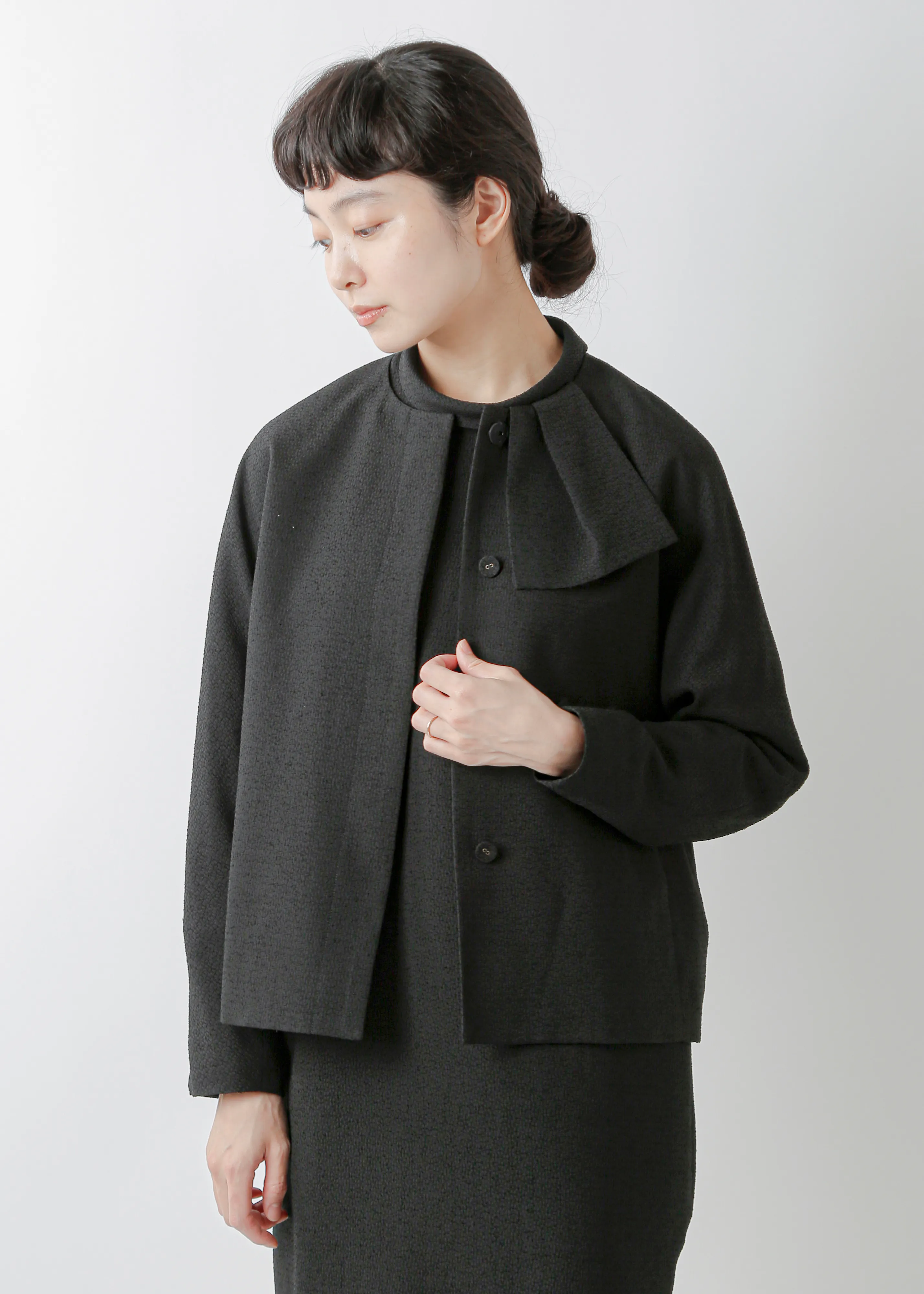 ブークレ ジャガード ハンカチーフ ジャケット fjk05