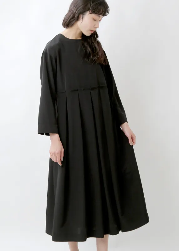 aranciato別注 ウエスト 切替 太プリーツ ワンピース n-2515d